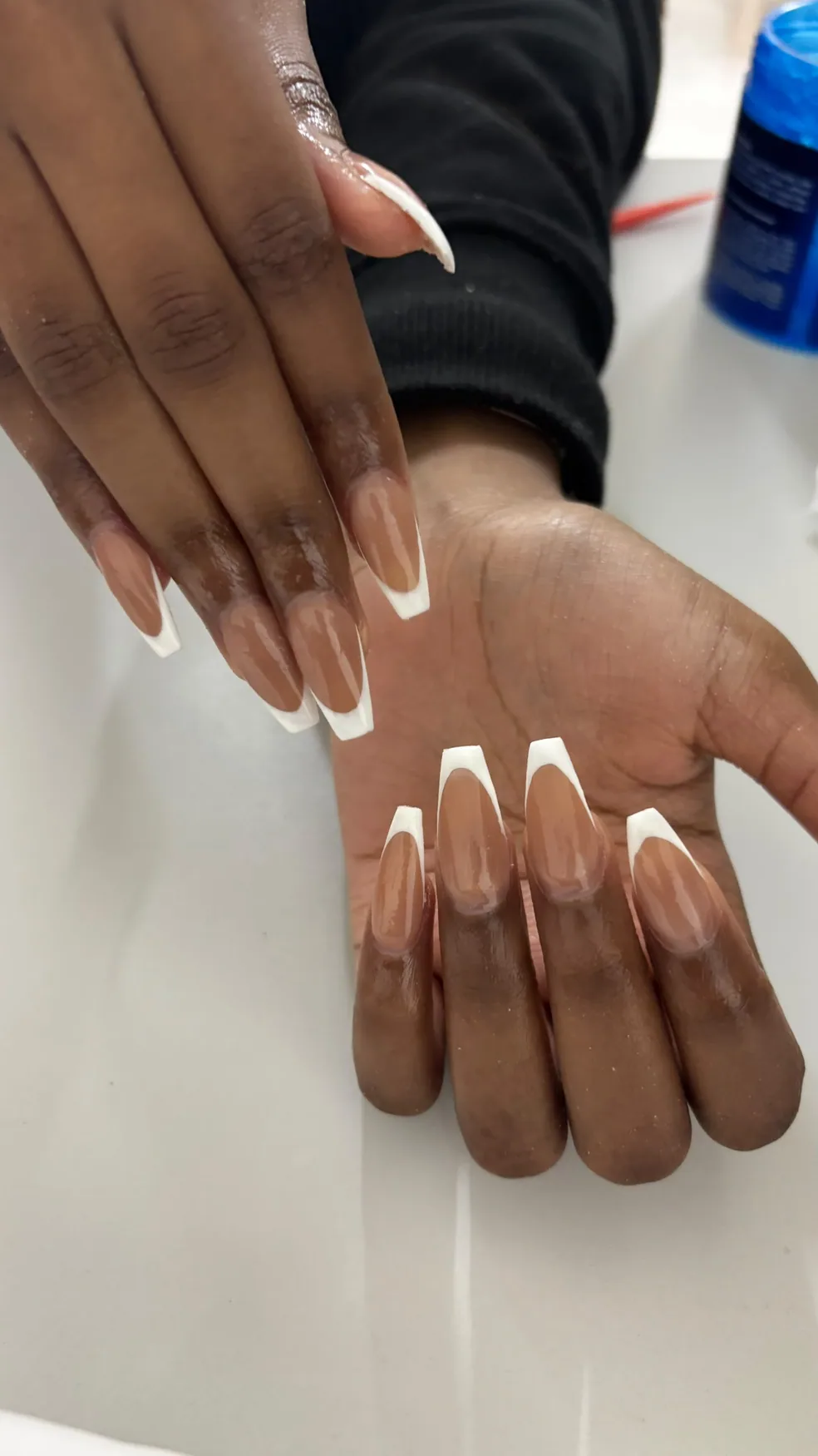 Nail set by Mona — White tips