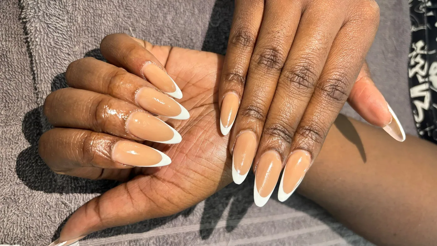 Classic French manicure by Mona